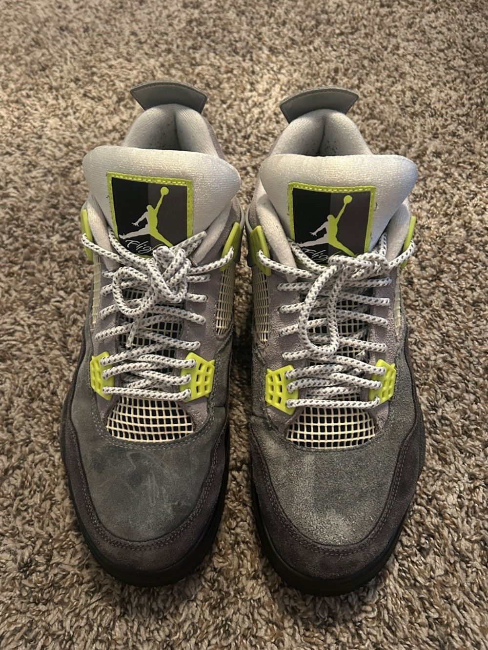 Jordan Men's Sneakers in Gray with Volt Accents